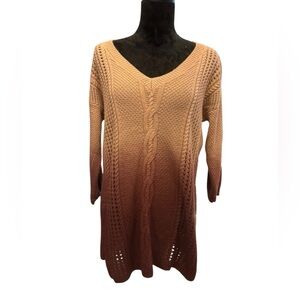 Torrid Ombré Purple Open Weave Sweater size 12